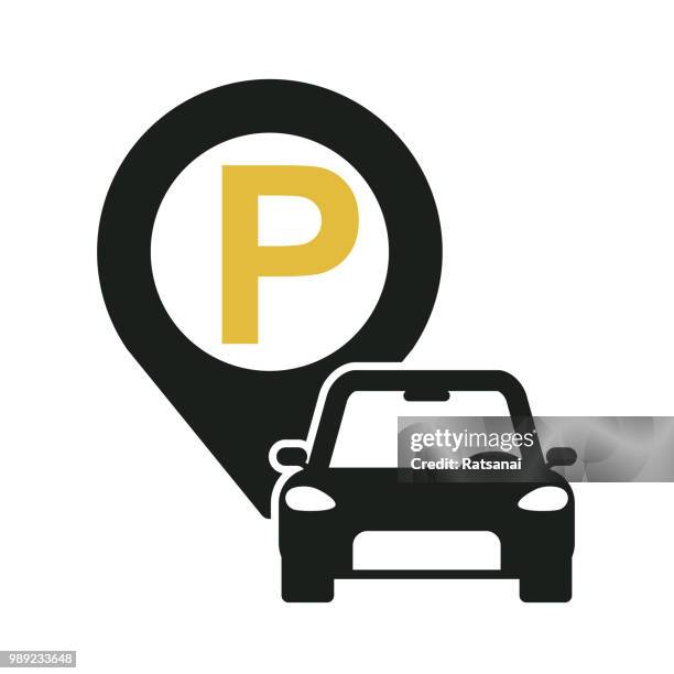 car parking - empty parking lot stock illustrations