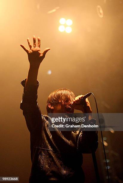 Phil Jamieson of the band Grinspoon performs on stage during Groovin The Moo Festival 2010 at the Maitland Showground on May 8, 2010 in Maitland,...
