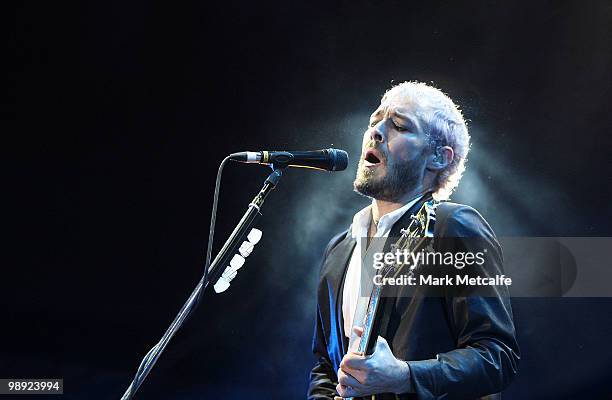 Daniel Johns of the band Silverchair performs on stage during Groovin The Moo Festival 2010 at the Maitland Showground on May 8, 2010 in Maitland,...