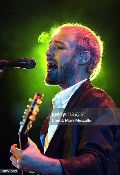 Daniel Johns of the band Silverchair performs on stage during Groovin The Moo Festival 2010 at the Maitland Showground on May 8, 2010 in Maitland,...