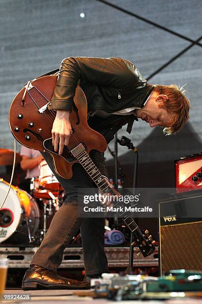 Britt Daniel of the band Spoon performs on stage during Groovin The Moo Festival 2010 at the Maitland Showground on May 8, 2010 in Maitland,...