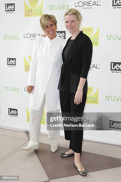 Author Elizabeth Gilbert and Suze Orman attend the "O, The Oprah Magazine" 10th anniversary Live Your Best Life event at the Jacob Javitz Center on...