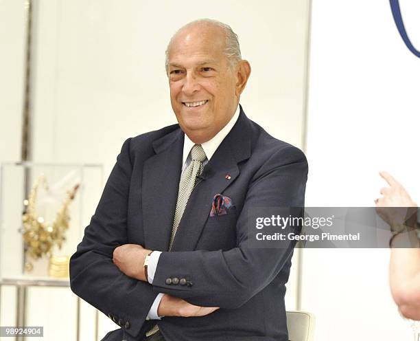 Designer Oscar De La Renta visits Holt Renfrew on Bloor Street on April 13, 2010 in Toronto, Canada.