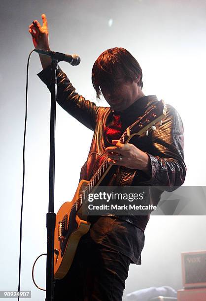 Phil Jamieson of the band Grinspoon performs on stage during Groovin The Moo Festival 2010 at the Maitland Showground on May 8, 2010 in Maitland,...