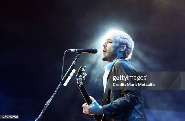 Daniel Johns of the band Silverchair performs on stage during Groovin The Moo Festival 2010 at the Maitland Showground on May 8, 2010 in Maitland,...