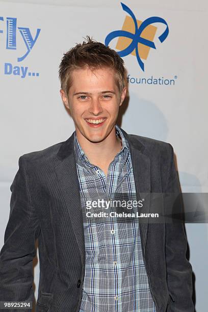 Actor Lucas Grabeel arrives at the DayFly Launch and Dream Foundation Fundraiser at The Roosevelt Hotel on May 6, 2010 in Hollywood, California.