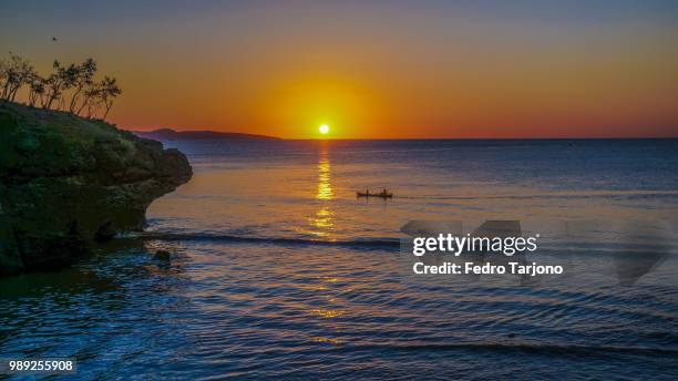 sunset at 999 resto and bar, kupang, east nusa tenggara - bar silhouette ストックフォトと画像