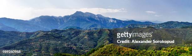 beautiful panoramic view of italien mountains, tourism concept - italien foto e immagini stock