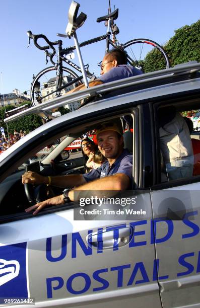 Tour De France 2004 Team Equipe Ploeg Us Postal, Van Roosbroeck Chirs Mecanic Makanieker Mecano, Erwin Rommel Body Gard Garde De Corps Lijfwachtstage...