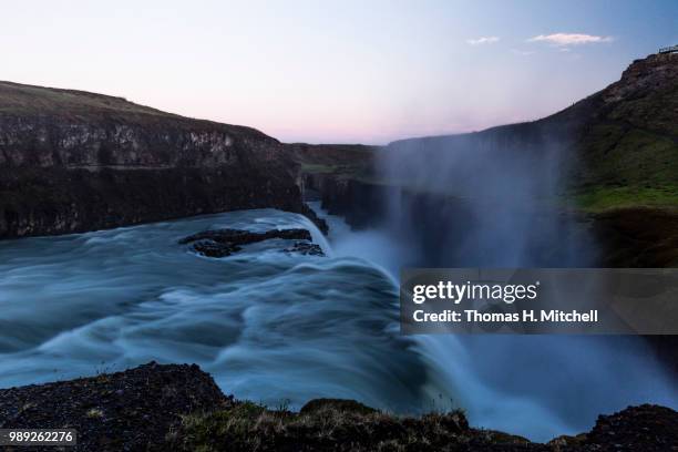 iceland-gullfoss - brook mitchell stock pictures, royalty-free photos & images