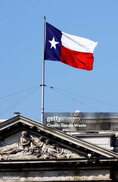 Tour De France 2004 Illustration Illustratie, Texas Flag Drapeau Vlag, Armstrong Lance Stage Etape Rit 20 : Montereau - Paris-Champs-Elyseesronde Van...