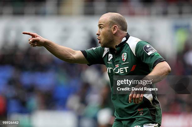 Paul Hodgson of London Irish looks on during the Guinness Premiership match between London Irish and Northampton Saints at the Madejski Stadium on...