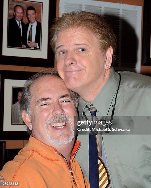 Ice House owner Bob Fisher and Comedian/magician Dana Daniels pose at The Ice House Comedy Club on May 7, 2010 in Pasadena, California.