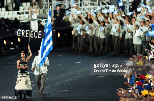 Athens 2004 Olympic Gamesteam Equipe Ploeg, Greece Grece Griekenlandopening Ceremonie, Seremonie D'Ouverture, Openingsceremonie Olympische Spelen,...