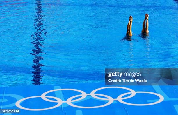 Athens 2004 Olympic Gamesillustration Illustratie, Synchronised Swimming Natation Symetrique Synchroon Zwemmen, Logoolympische Spelen, Jeux Olympique