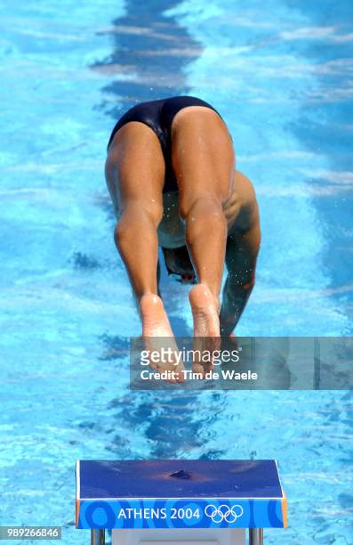 Athens 2004 Olympic Gamesillustration Illustratie, Swimming Zwemmen Natation, Start Departolympische Spelen, Jeux Olympique