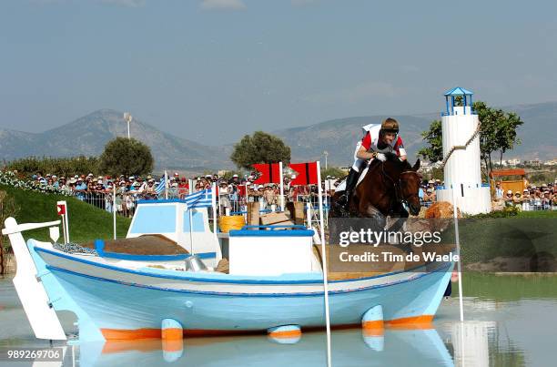 Athens 2004 Olympic Gamesillustration Illustratie, Van Rijckevorsel C. , Withcote Nellie Equestrian : Cross Country Paardrijden, Cheval, Olympische...