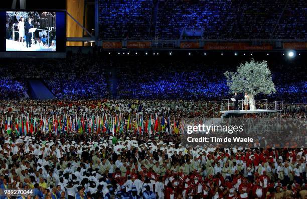 Athens 2004 Olympic Gamesrogge Jacques Ioc President, Angelopoulos - Daskalaki Gianna President Athens 2004 Organisationopening Ceremonie, Seremonie...