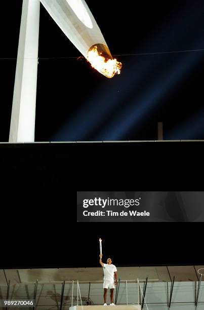 Athens 2004 Olympic Gamesillustration Illustratie, Olympic Flame Feu Vlam Olympische, Kaklamanahis Nikolaos Opening Ceremonie, Seremonie D'Ouverture,...