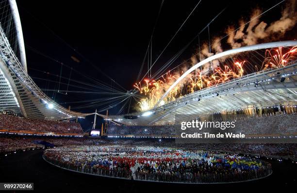 Athens 2004 Olympic Gamesillustration Illustratie, Olympic Stadion Stadium, Fire Works Feu D'Artifice Vuurwerkopening Ceremonie, Seremonie...