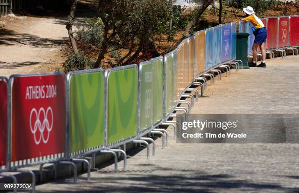 Mens Road Race, Athens Illustration Illustratie, Barriere Nadar Fencesathens 2004 Olympic Gamesmens Road Race, Route Hommes, Mannen Weg Olympische...