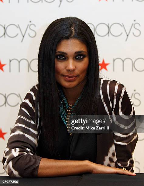 Fashion designer Rachel Roy attends a meet and greet session with shoppers to unveil her Spring 2010 Rachel Rachel Roy fashion collection at Macy's...