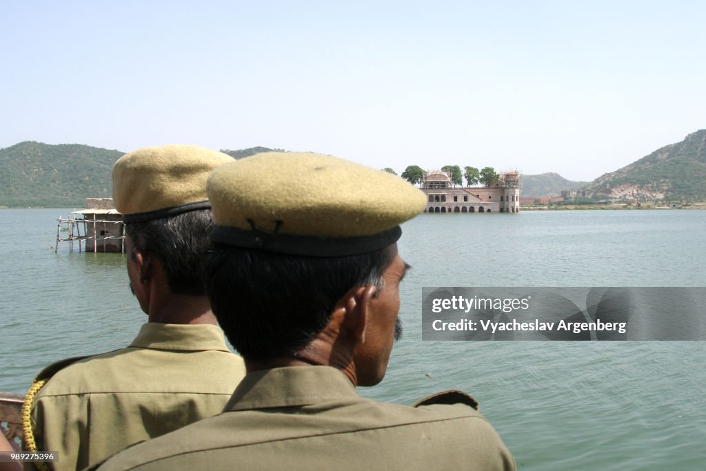 Man Sagar Lake in Jaipur, Rajasthan, India