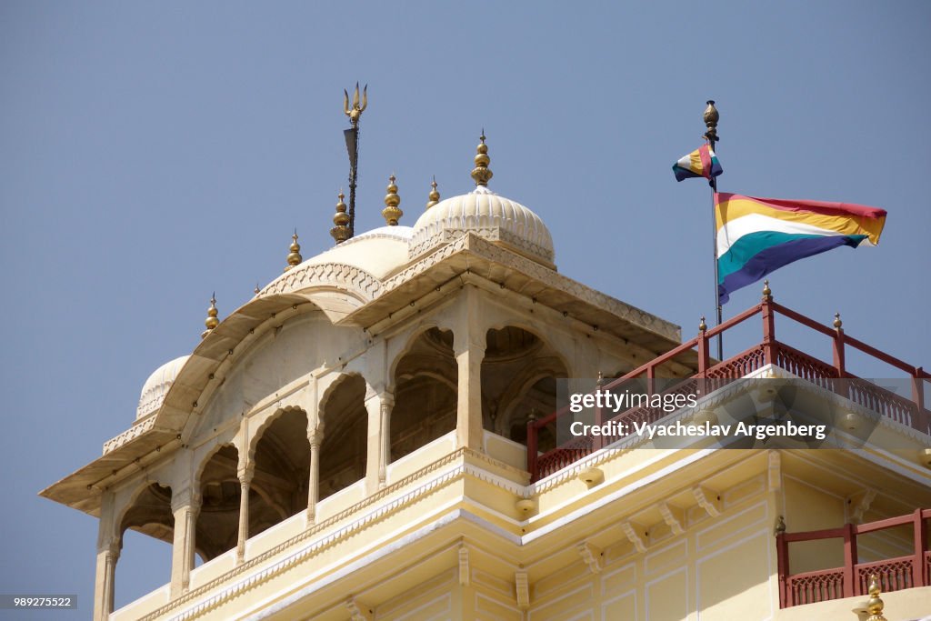 Chandra Mahal or Chandra Niwas, the most commanding building in the City Palace of Jaipur, India