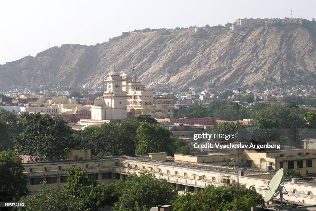 Jaipur hills to the northwest of Jaipur, India