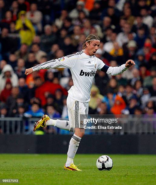 Guti of Real Madrid in action during the La Liga match between Real Madrid and Athletic Club at Santiago Bernabeu on May 8, 2010 in Madrid, Spain.