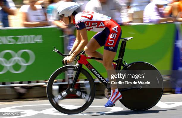 Time Trial Women, Athens Podium, Demet Barry Deirde ' Usa Silver Medal Medaille D Argent Zilver Medaillecontre La Montre Femmes, Tijdrit...