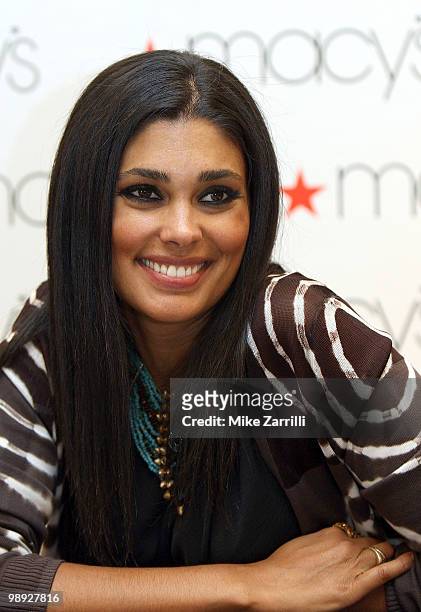 Fashion designer Rachel Roy attends a meet and greet session with shoppers to unveil her Spring 2010 Rachel Roy fashion collection at Macy's at Lenox...