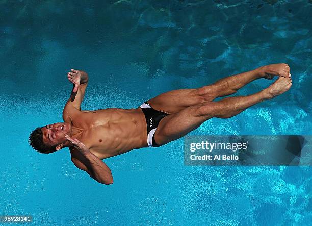 Troy Dumais of the USA dives during the Men's 3 Meter Springboard Final at the Fort Lauderdale Aquatic Center during Day 3 of the AT&T USA Diving...