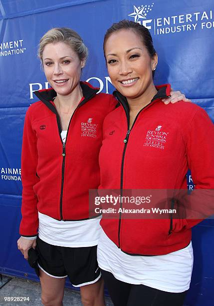 Julie Bowen and Carrie Ann Inaba at The 17th Annual EIF Revlon Run/Walk for Women held downtown Los Angeles on May 8, 2010 in Los Angeles, California.