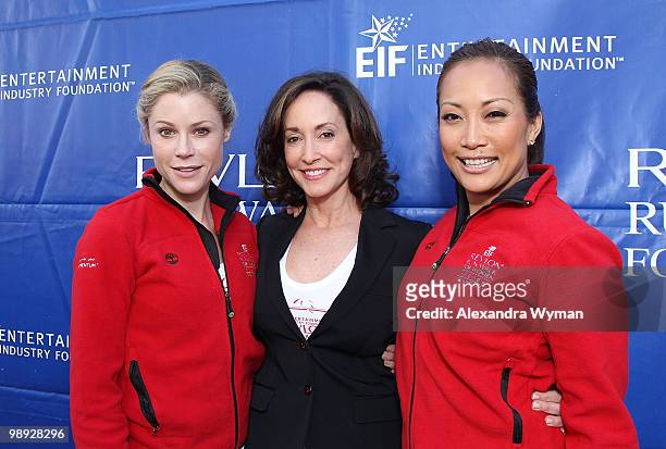 Julie Bowen, Lilly Tartikoff and Carrie Ann Inaba at The 17th Annual EIF Revlon Run/Walk for Women held downtown Los Angeles on May 8, 2010 in Los...