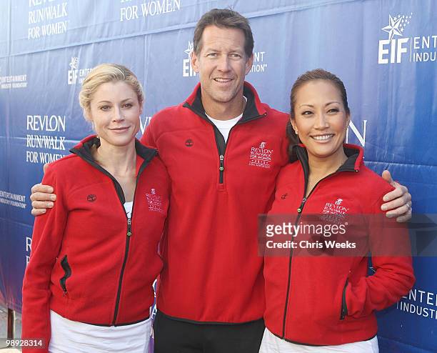Actors Julie Bowen, James Denton and Carrie Ann Inaba attend the 17th Annual EIF Revlon Run/Walk for Women on May 8, 2010 in Los Angeles, California.