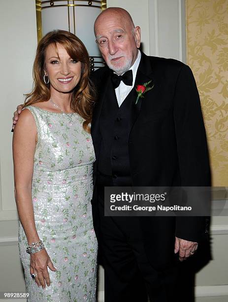 Actress Jane Seymour and actor Dominic Chianese sttend the media reception for the 25th annual Ellis Island Medals Of Honor Ceremony & Gala at the...