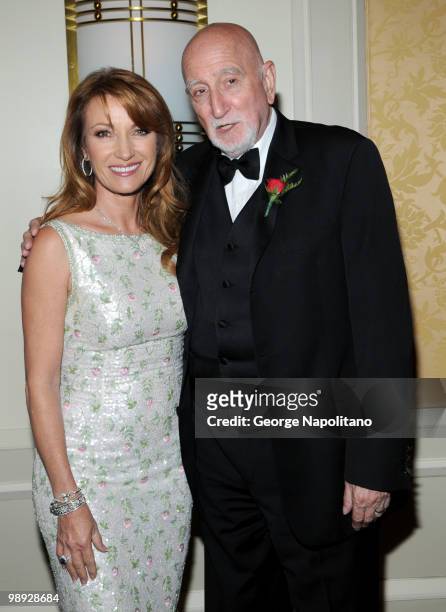 Actress Jane Seymour and actor Dominic Chianese sttends the media reception for the 25th annual Ellis Island Medals Of Honor Ceremony & Gala at the...