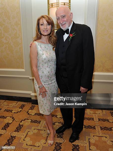 Actors Jane Seymour and Dominic Chianese attend the media reception for the 25th annual Ellis Island Medals Of Honor Ceremony & Gala at the National...