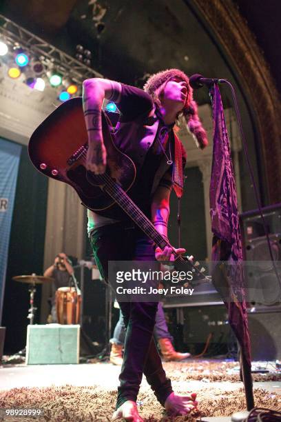 Christofer Ingle of Never Shout Never performs at the Alternative Press Tour at the Newport Music Hall on May 7, 2010 in Columbus, Ohio.
