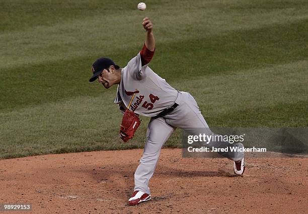 Jaime Garcia of the St Louis Cardinals pitches against the Pittsburgh Pirates during the game on May 8, 2010 at PNC Park in Pittsburgh, Pennsylvania.