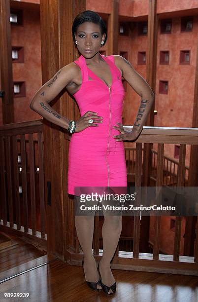 Celebrity Activist Suzanne 'Africa' Engo attends the ''I Love Africa Run For AIDS Awareness'' private dinner on May 8, 2010 in Turin, Italy.