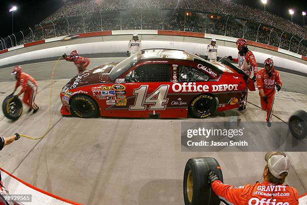 Tony Stewart, driver of the Old SPice / Office Depot Chevrolet, pits during the NASCAR Sprint Cup series SHOWTIME Southern 500 at Darlington Raceway...