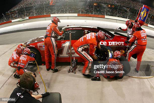 Tony Stewart, driver of the Old SPice / Office Depot Chevrolet, pits during the NASCAR Sprint Cup series SHOWTIME Southern 500 at Darlington Raceway...