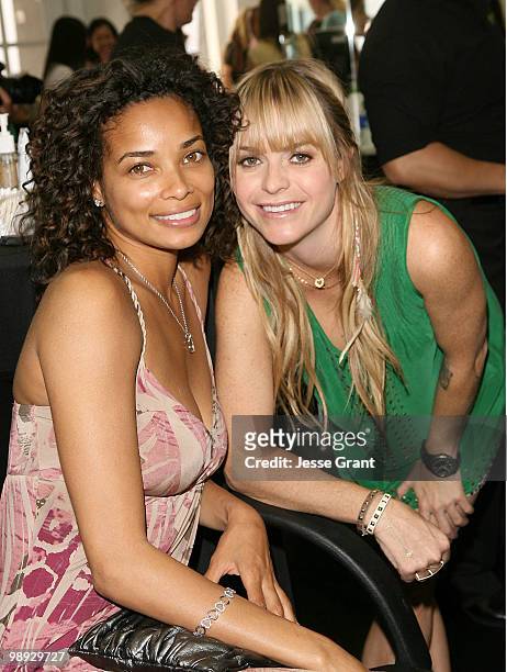 Actresses Rochelle Aytes and Taryn Manning attend the 2nd Annual on the Go Beauty Mother's Day Event at Gavert Atelier on May 8, 2010 in Beverly...
