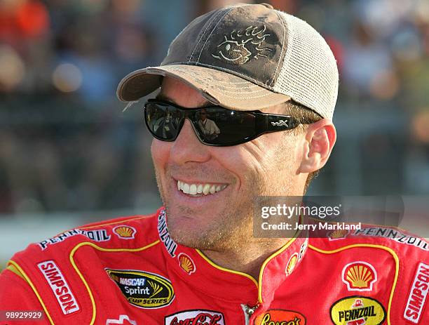 Kevin Harvick, driver of the Shell / Pennzoil Chevrolet, looks on from the grid prior to the start of the NASCAR Sprint Cup series SHOWTIME Southern...