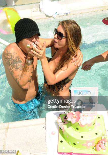 Ryan Cabrera celebrates Audrina Patridge's birthday at Liquid Pool at Aria in CityCenter on May 8, 2010 in Las Vegas, Nevada.