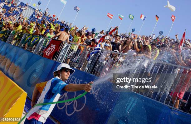 Athens 2004 Olympic Gamesillustration Illustratie, Hot Weather Challeur Heat Warmte, Refreshing Verfrissingbeach Volleyball : Brazil - Cubawomen,...