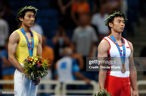 Artistic Teng Haibin Gold Medal Medaille D'Or Gouden Medaille, Kashima Takehiro Brons Medal Medaille De Bronze Bronzen Medaille Gymnastique...