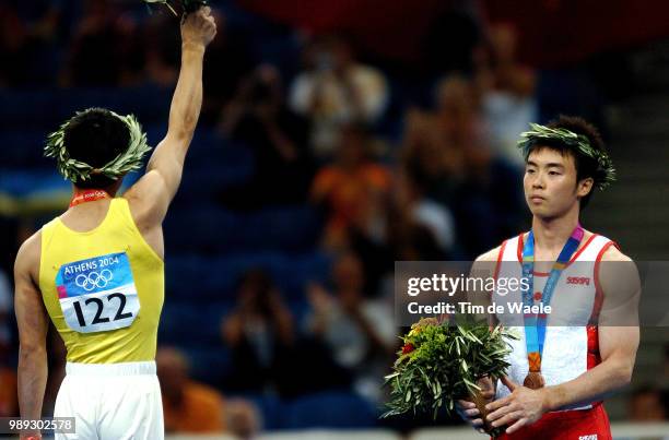 Artistic Teng Haibin Gold Medal Medaille D'Or Gouden Medaille, Kashima Takehiro Brons Medal Medaille De Bronze Bronzen Medaille Gymnastique...